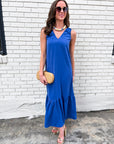 Blue Waves Maxi Dress