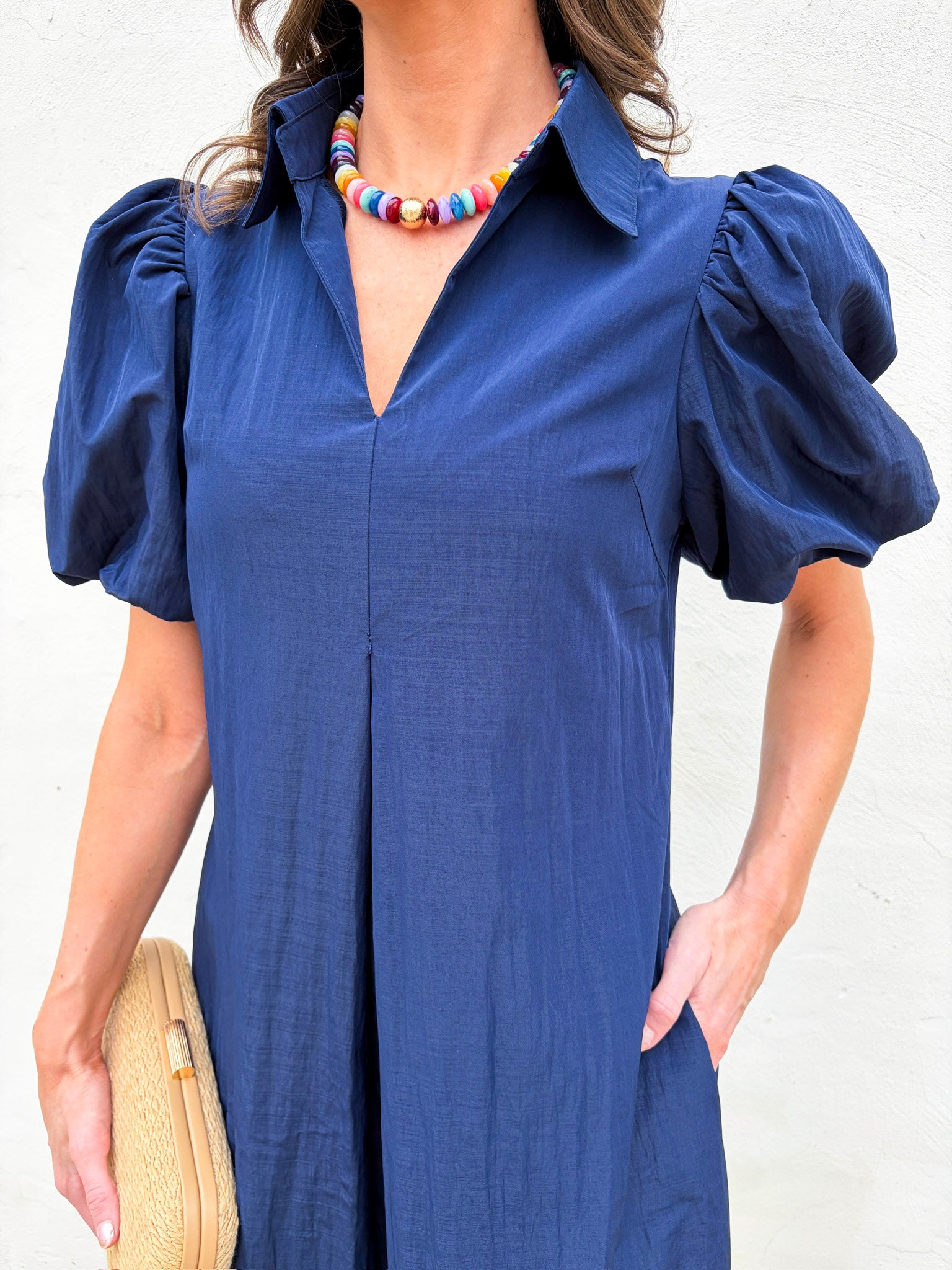 Love Story Midi Dress-Navy