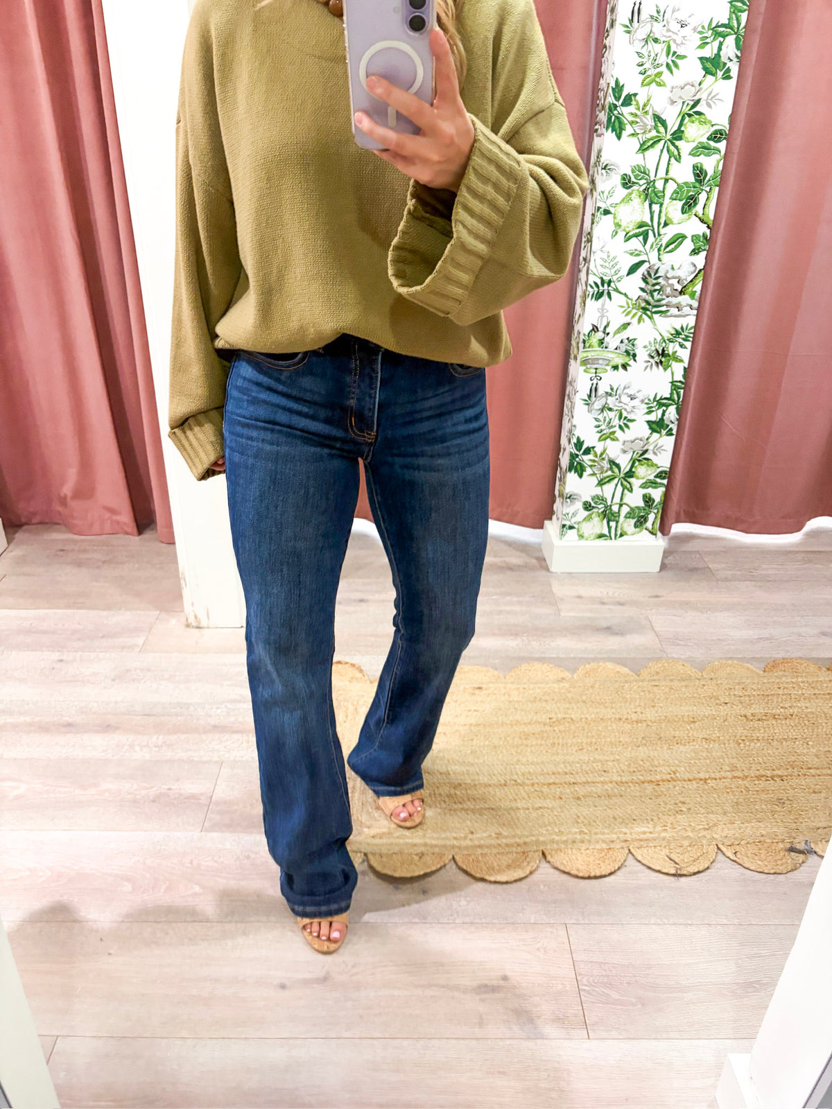 Comfort Zone Mid Rise Bootcut Jeans