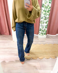 Comfort Zone Mid Rise Bootcut Jeans
