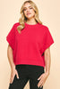 Bring it Back Sweater Top- Fuchsia