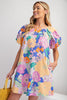 Watercolor Floral Dress- Butter Royal