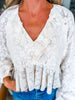 Romantic Wishes Ruffle Lace Top
