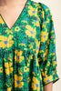 Meadow Muse Floral Dress- Green/Yellow