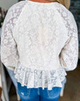 Romantic Wishes Ruffle Lace Top