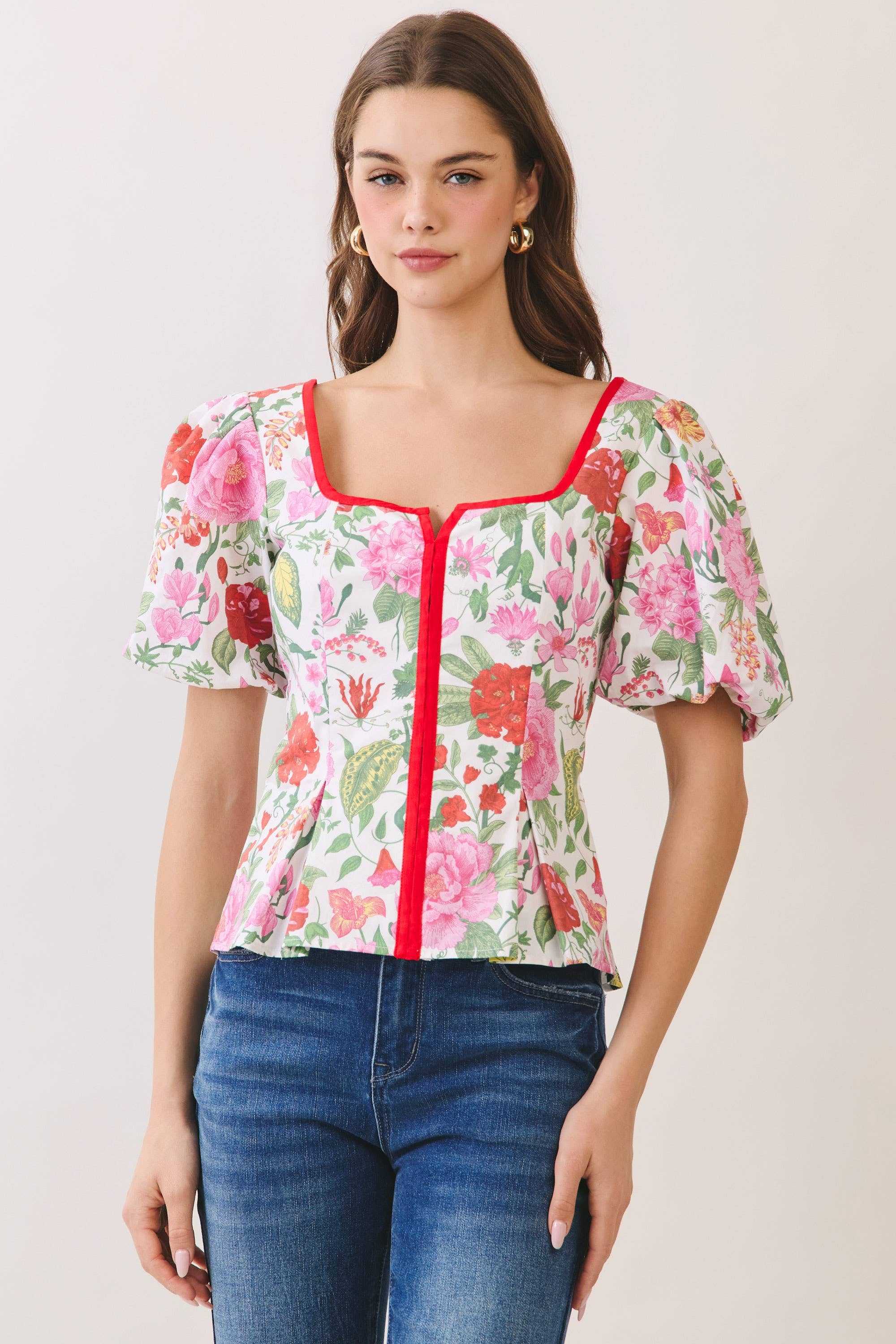 Garden Romance Peplum Top