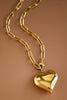 Puffy Heart Chain Necklace