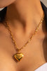 Puffy Heart Chain Necklace