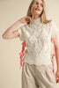 So Girly Sweater Vest- Cream Pink