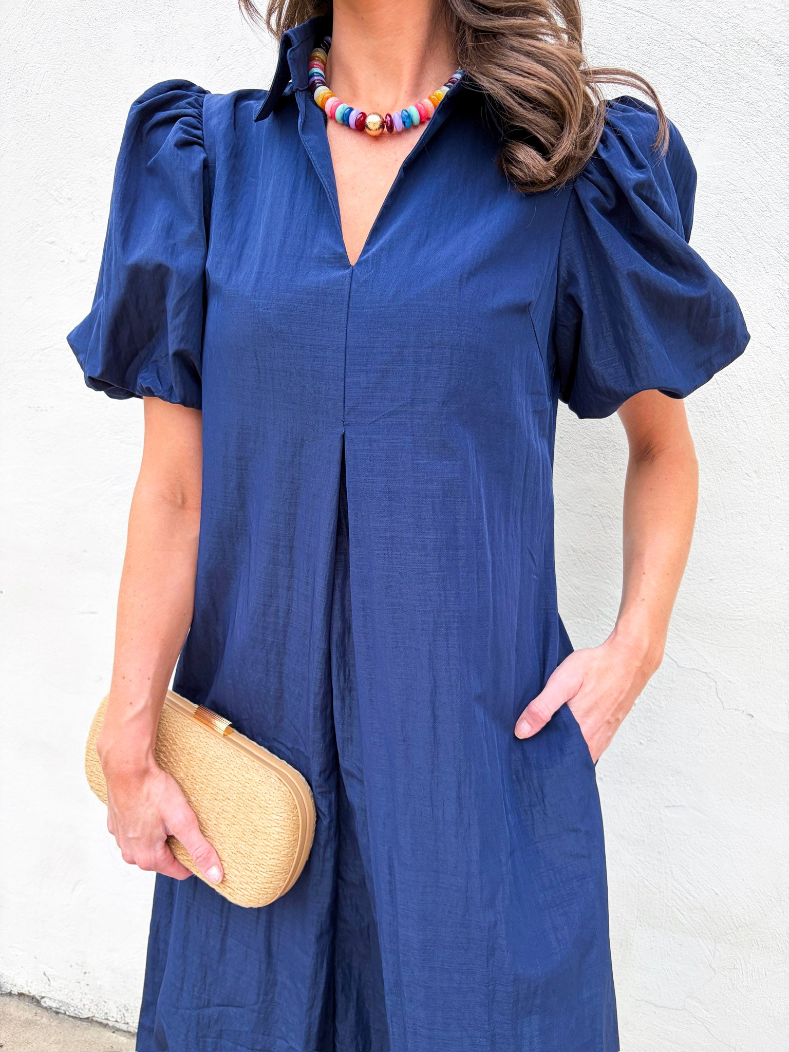 Love Story Midi Dress-Navy
