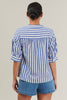 Catana Striped Split Neck Top