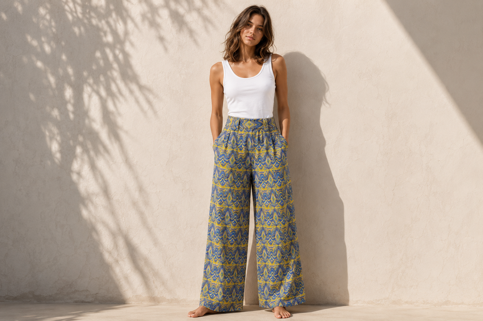 Coastal Canvas Wide Leg Pants