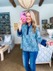 Paisley Days Top-Slate Blue