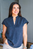 Soft Touch Top-Dark Navy