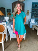 Weekend Vibes Mini Dress-Green