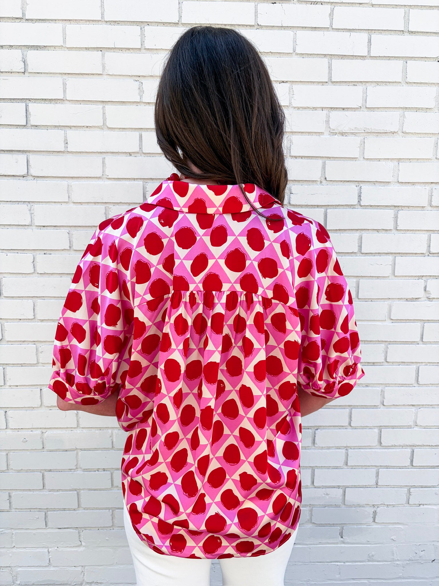 Soft Sunset Polka Dot Top