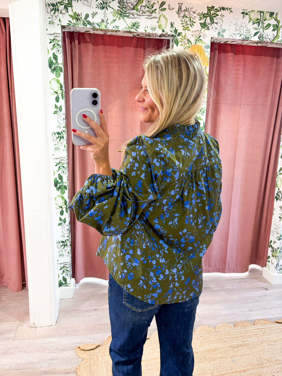 Floral Nellian Ruffle Top