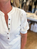 Buttoned Up Top- Off White