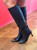 Sleek Lines Knee High Boot- Black