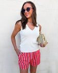 Summer Ready Striped Shorts