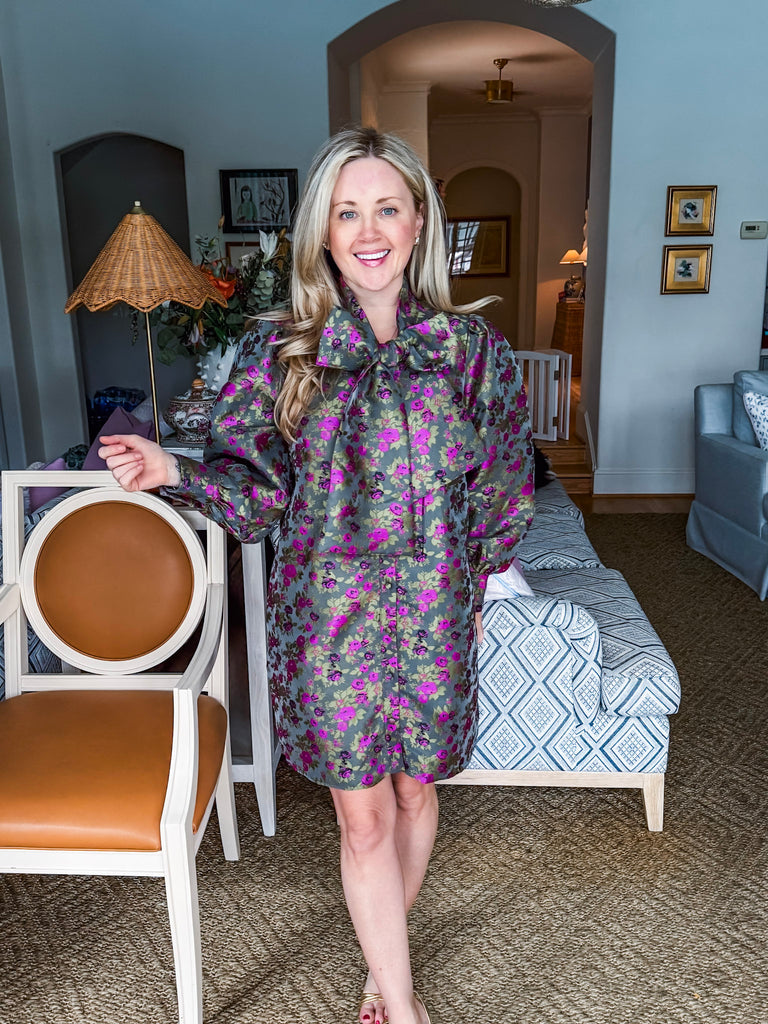 Glam Agenda Jacquard Dress