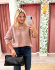 Downtown Girl Sweater-Mauve