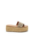 Raffia Platform Slide- Natural