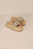 Raffia Platform Slide- Natural