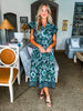 Sunset In Sorrento Midi Dress-Green