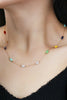 Rainbow Bead Chain Necklace- Multi