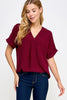 Fit Me Top- Burgundy