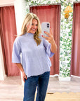 The Classic Swing Sweater-Lavender