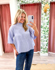 The Classic Swing Sweater-Lavender