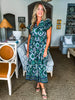 Sunset In Sorrento Midi Dress-Green