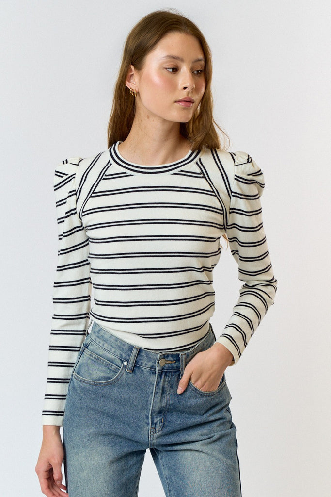 Striped Details Top