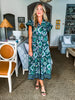 Sunset In Sorrento Midi Dress-Green