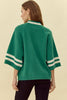 Slim Lines Sweater- Green/Cream