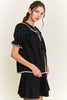 Delicate Details Top- Black