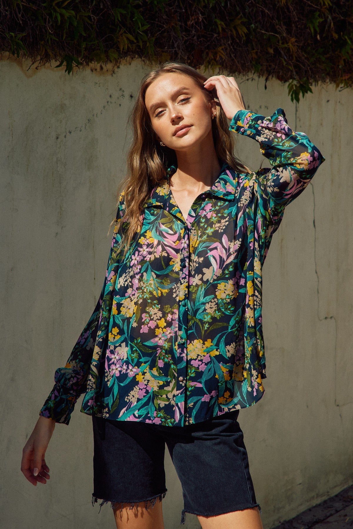 Midnight Garden Floral Top
