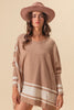 Sports Mode Batwing Sweater- Oatmeal/Ivory