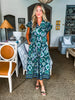 Sunset In Sorrento Midi Dress-Green