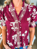 Greenhouse Florals Print Top-Garnet