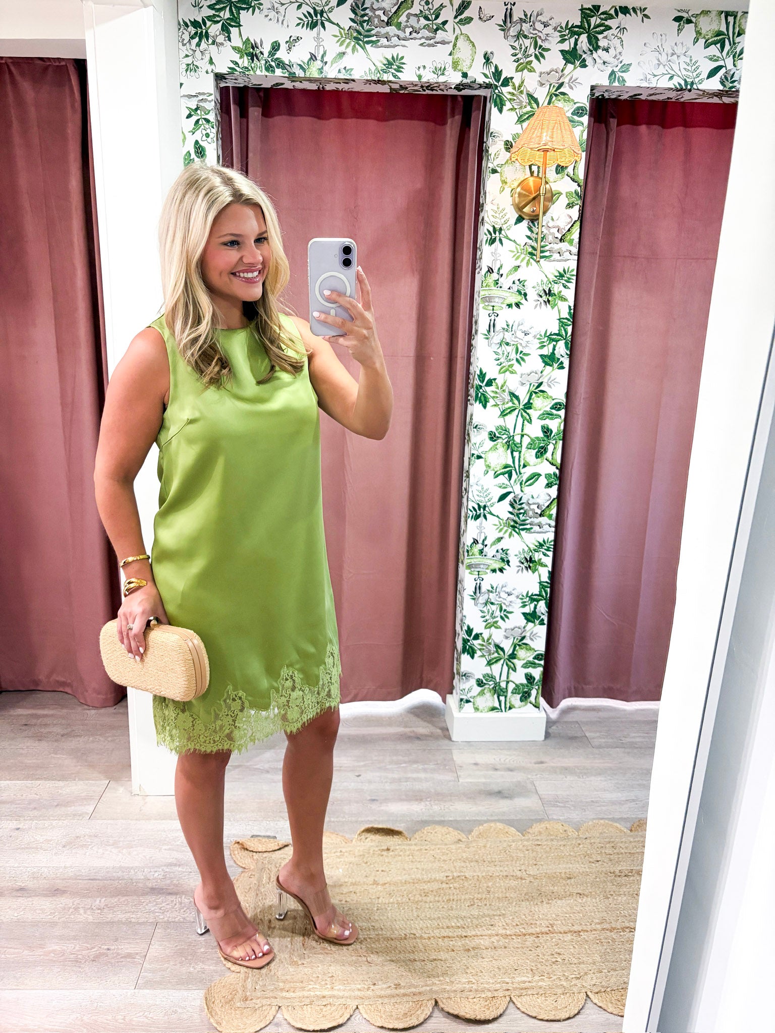 Romantic Evening Mini Dress-Olive