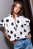 Spot On Polka Dot Top- Ivory Black