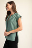 Fashion Flair Detailed Top- Teal