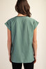 Fashion Flair Detailed Top- Teal