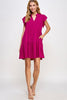 Casual Charm Dress- Magenta