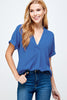 Fit Me Top- Slate Blue