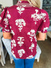 Greenhouse Florals Print Top-Garnet