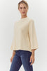 Solid Staple Knit Top- Ivory